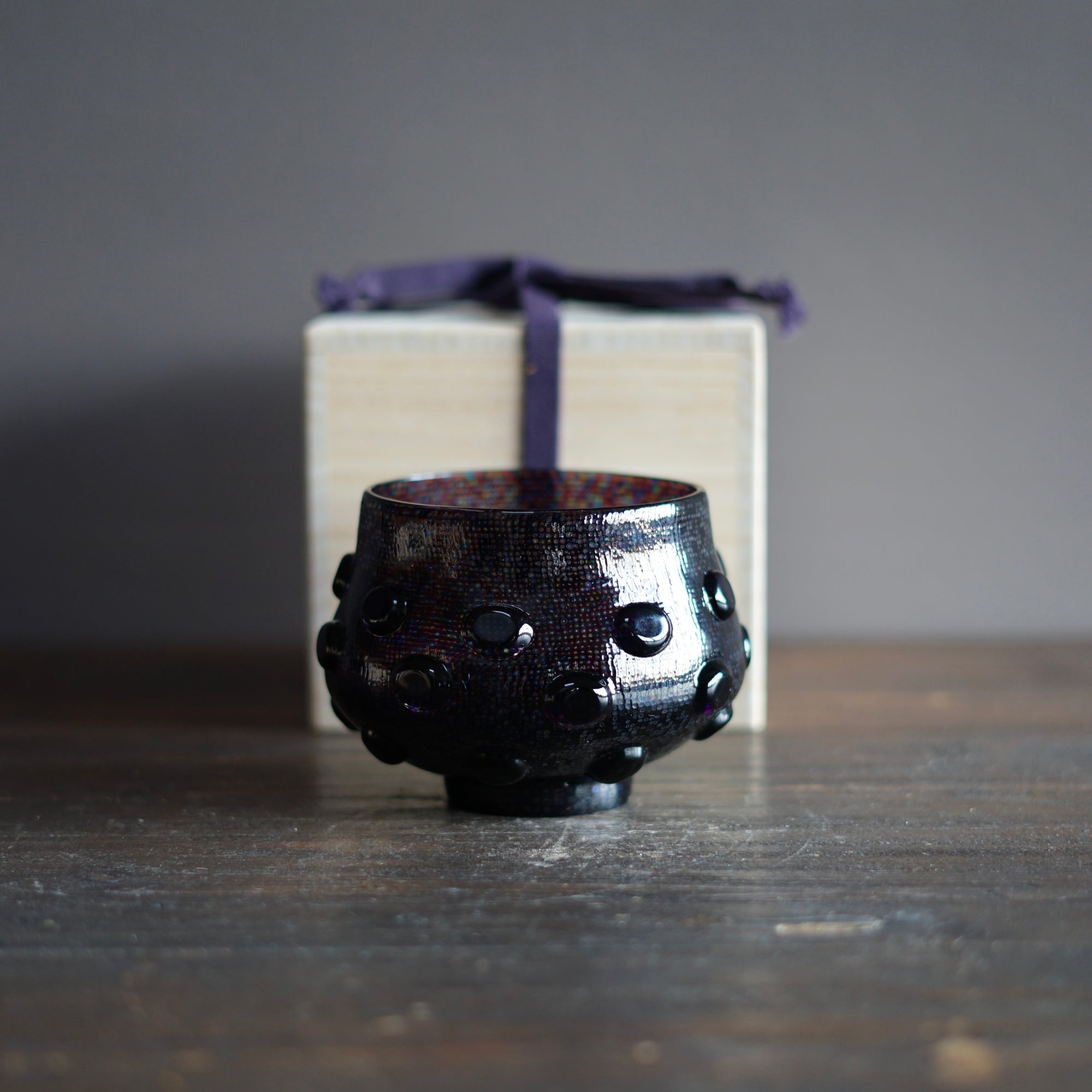 "RAHOTSU" Buddha's Curls Tea Ceremony Bowl #F1