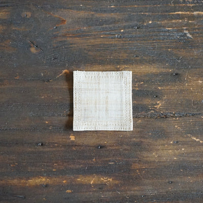 Mini Linen Coaster Natural White