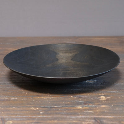 Large Black Shallow Bowl #YO11