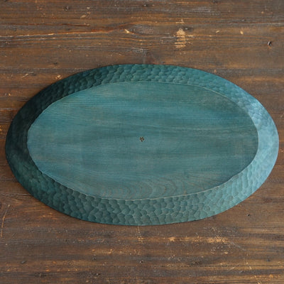 Large Indigo Oval Plate #YO2