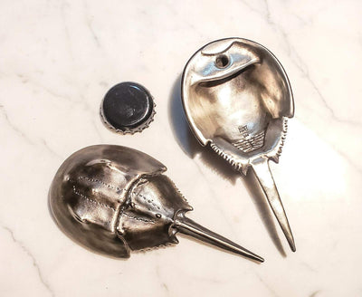Horseshoe Crab Bottle Opener Antique German Silver