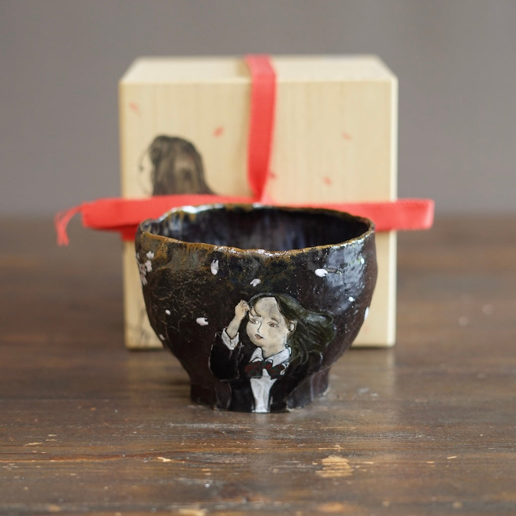 Sakura Schoolgirl Tea Ceremony Bowl #MA145