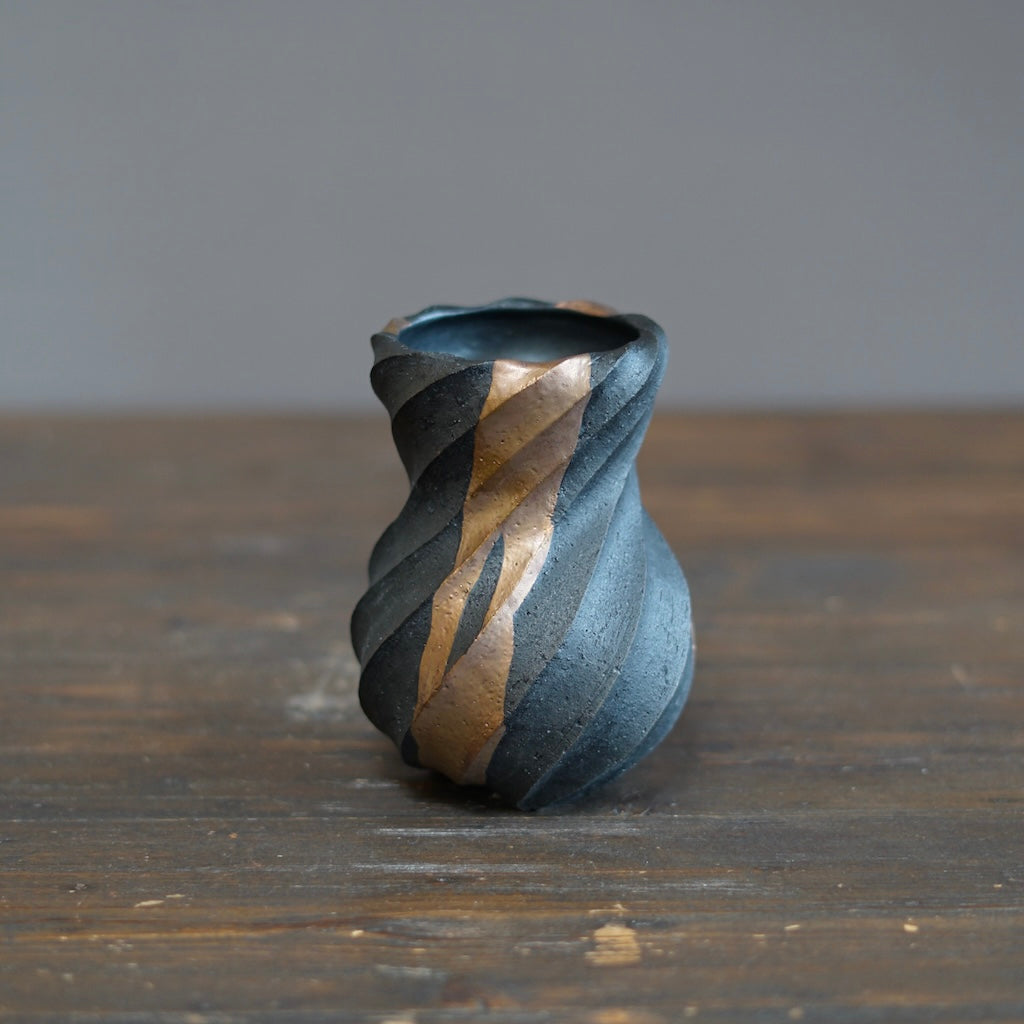 Twisted Copper Flower Vase #OMT128D