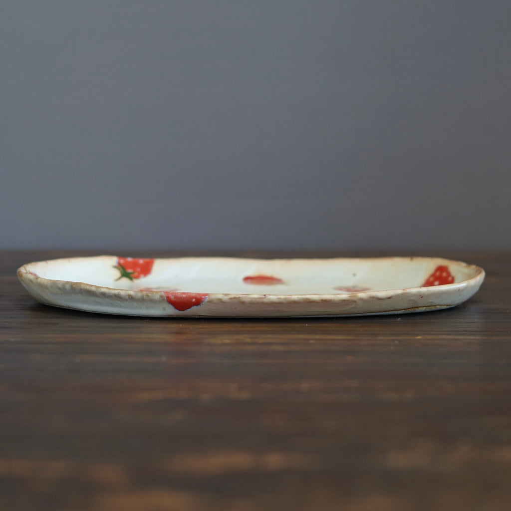Oval Strawberry Plate #KB1C