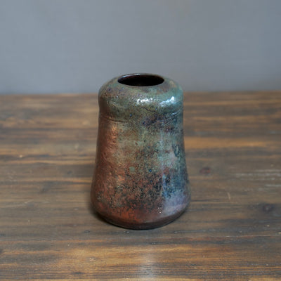 Metalic RAKU Flower Vase #AT12