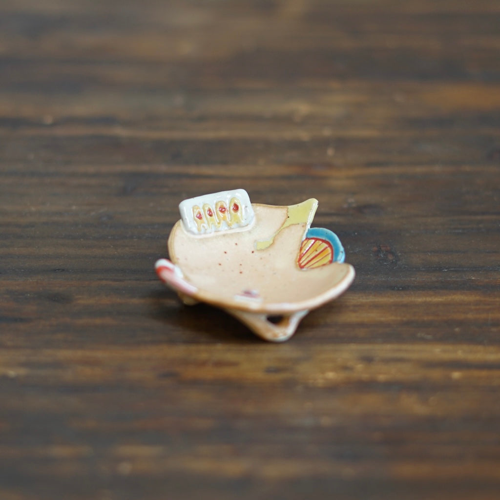 "Beach Day" Small Abstract Plate #KB8D