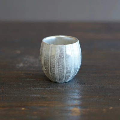 Silver Striped GUINOMI Sake Cup #OMT130F
