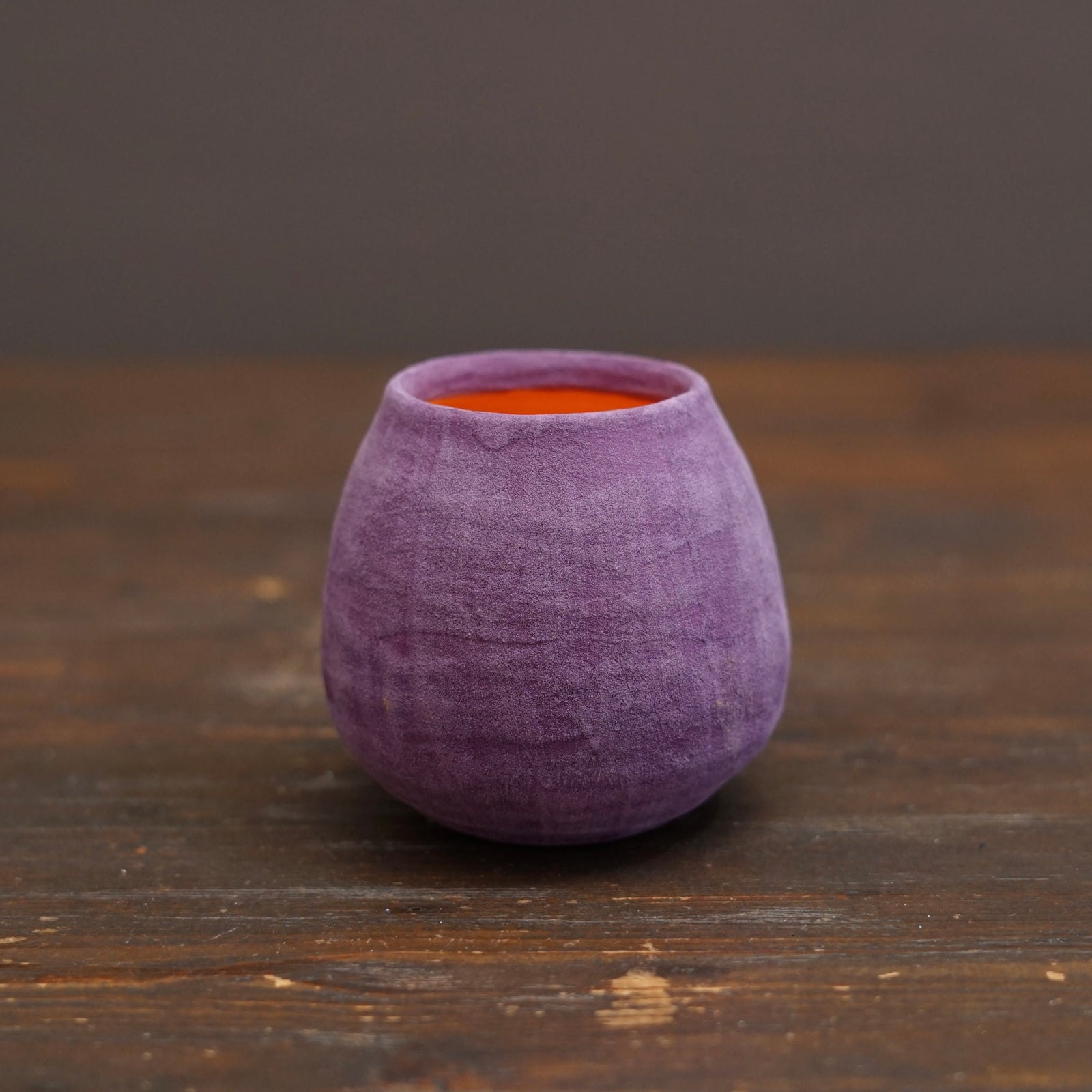 Violet / Orange Large Mini Dino Vase #JT444B