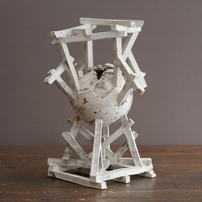 Sphere Structure Ceramic Sculpture / Flower Vase #HT8