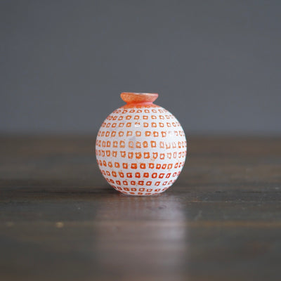 Frosted Orange Pebble Bud Vase #YY2