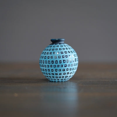 Frosted Blue Pebble Bud Vase #YY3