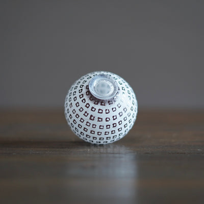 Frosted Black Pebble Bud Vase #YY4