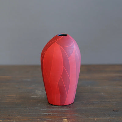 Small Red Flower Vase #AY10