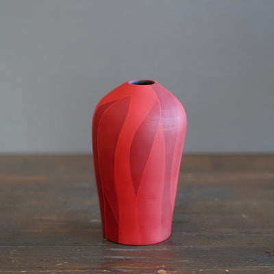 Small Red Flower Vase #AY12