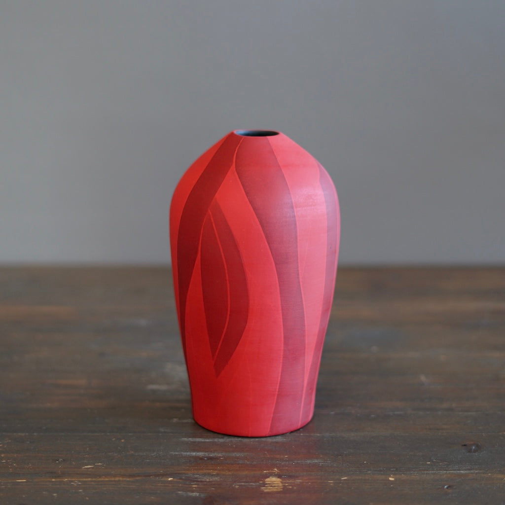 Small Red Flower Vase #AY12