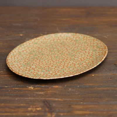 Autumn Dots Oval Plate #LK929B