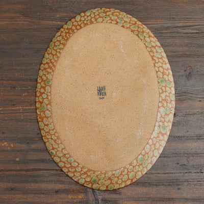 Autumn Dots Oval Plate #LK929B