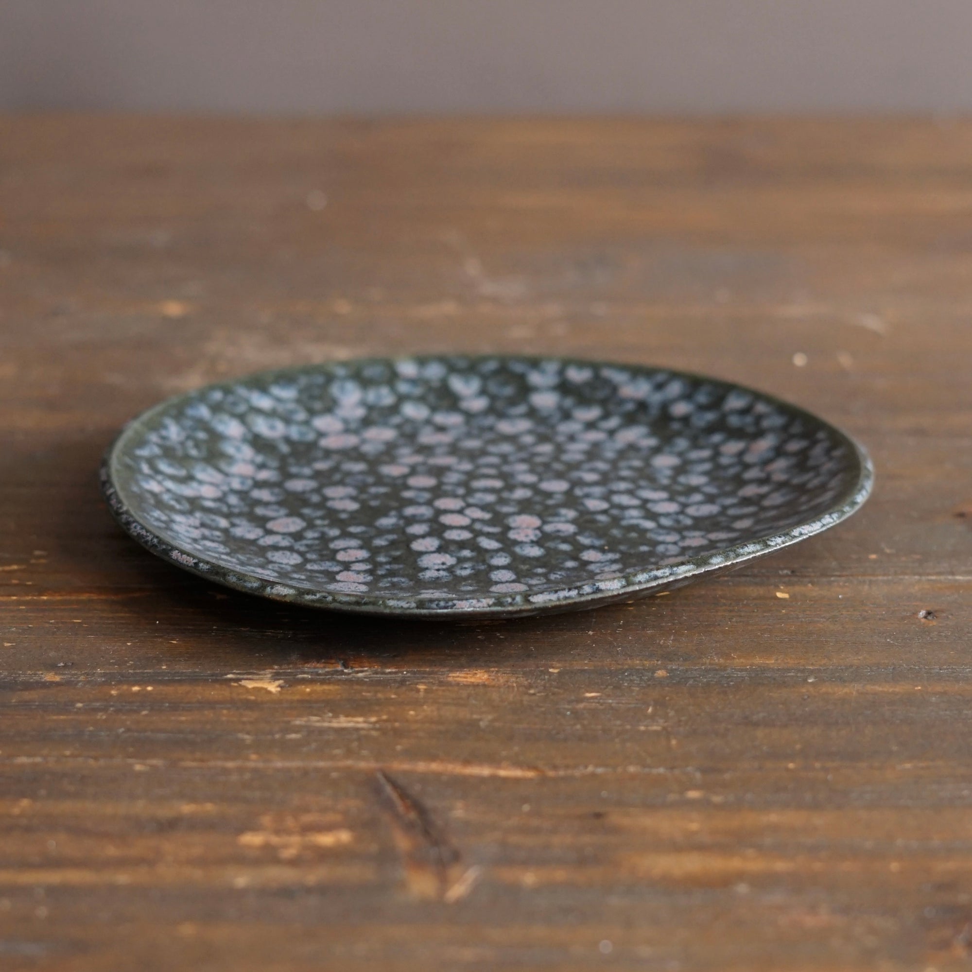 Purple Dots Small Plate #LK930B