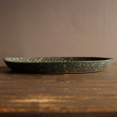 Green Dots Serving Platter #LK926B