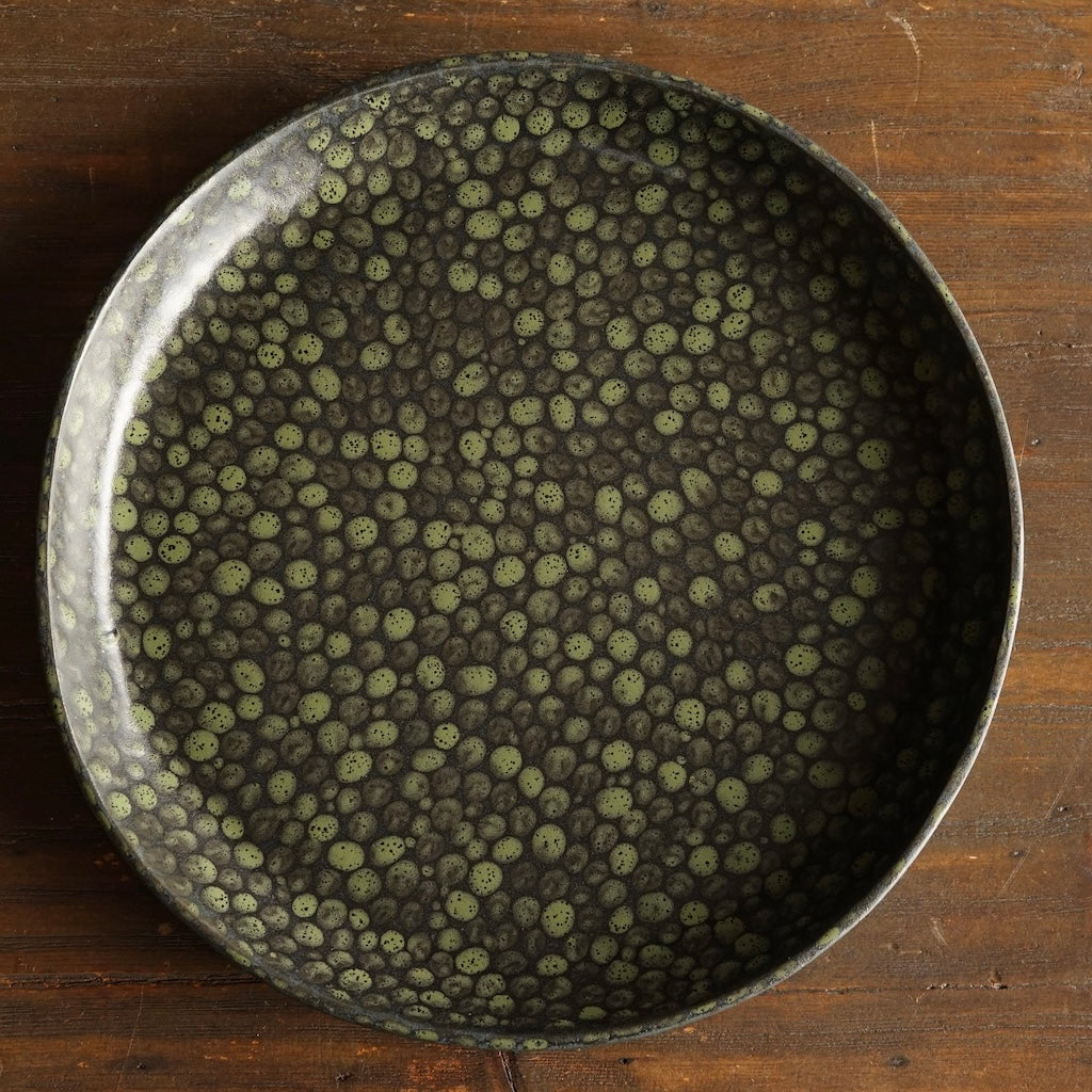 Green Dots Serving Platter #LK926B