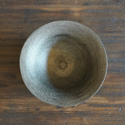 Pewter Coated Rimmed Dessert Bowl #K03E