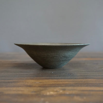 Pewter Coated Rimmed Dessert Bowl #K03D