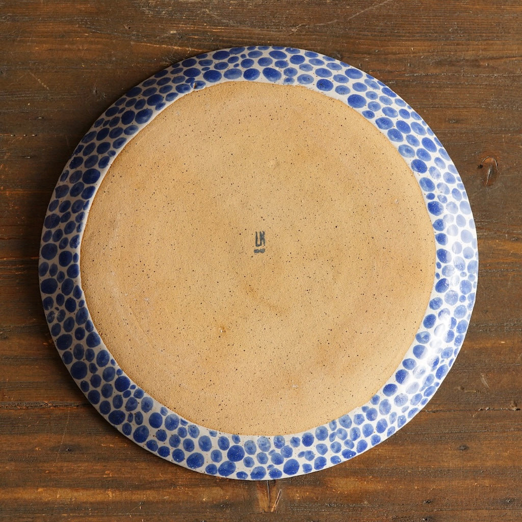 Blue Dots Dinner Plate #LK927B