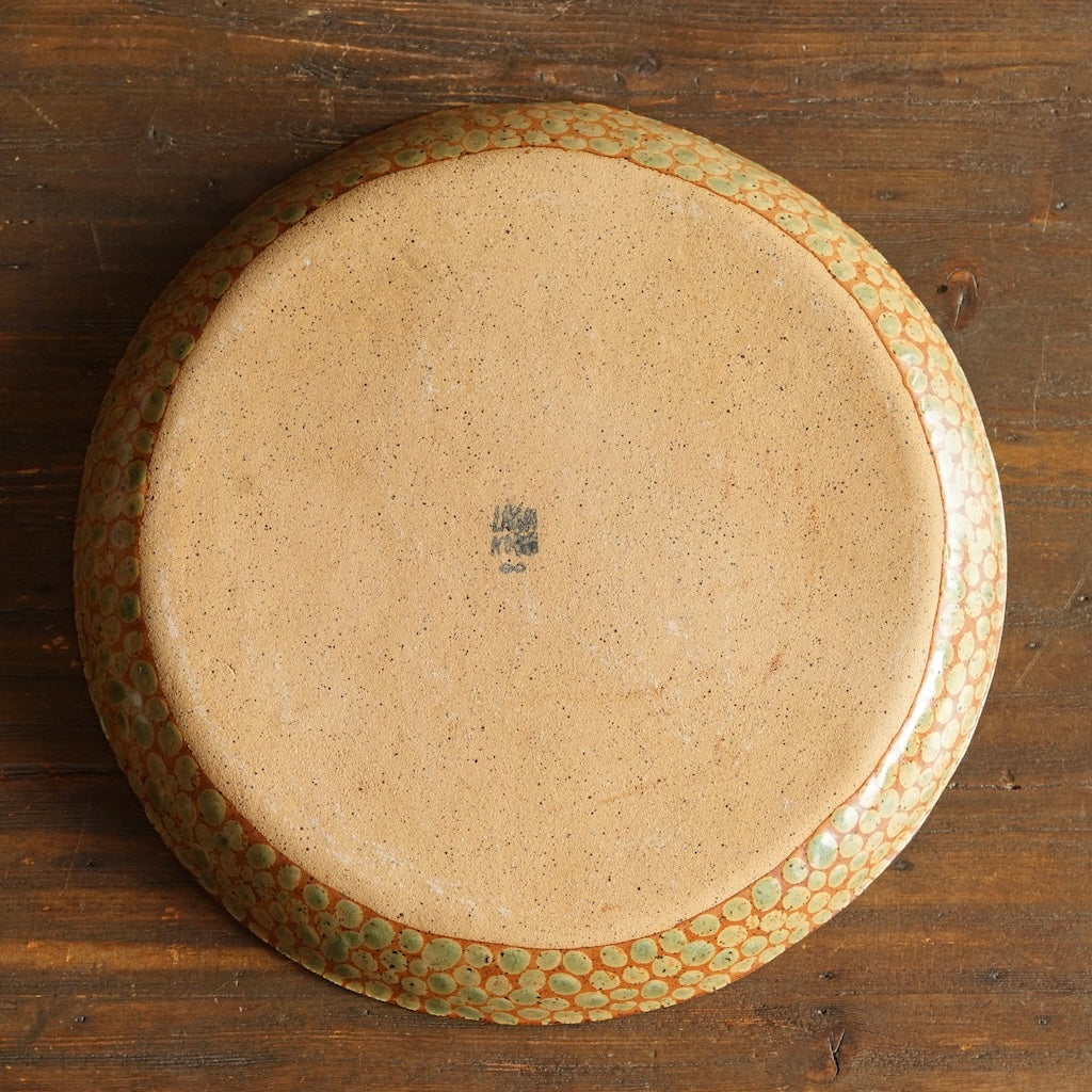 Autumn Dots Rimmed Dinner Plate #LK928