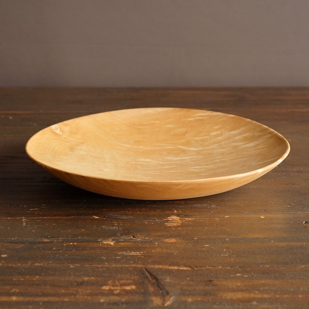 Hand Carved Japanese Horse Chestnut Plate #YT3