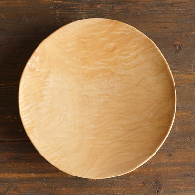 Hand Carved Japanese Horse Chestnut Plate #YT3