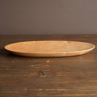 Hand Carved Oval Maple Plate #YT8