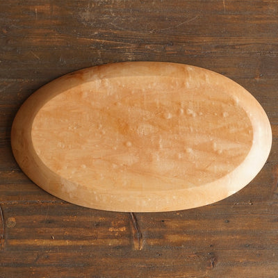 Hand Carved Oval Maple Plate #YT8