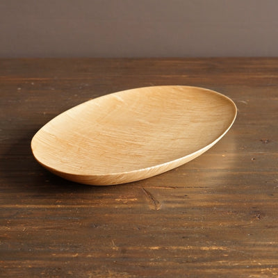 Hand Carved Oval Maple Plate #YT5