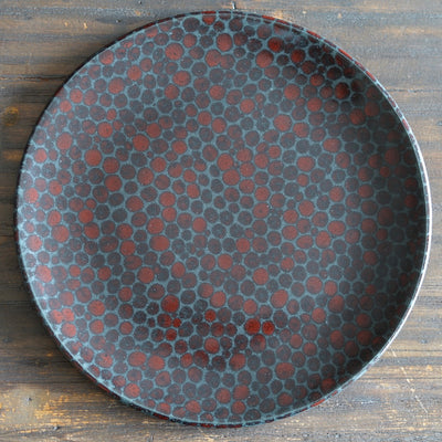 Red Dots Dinner Plate #LK875
