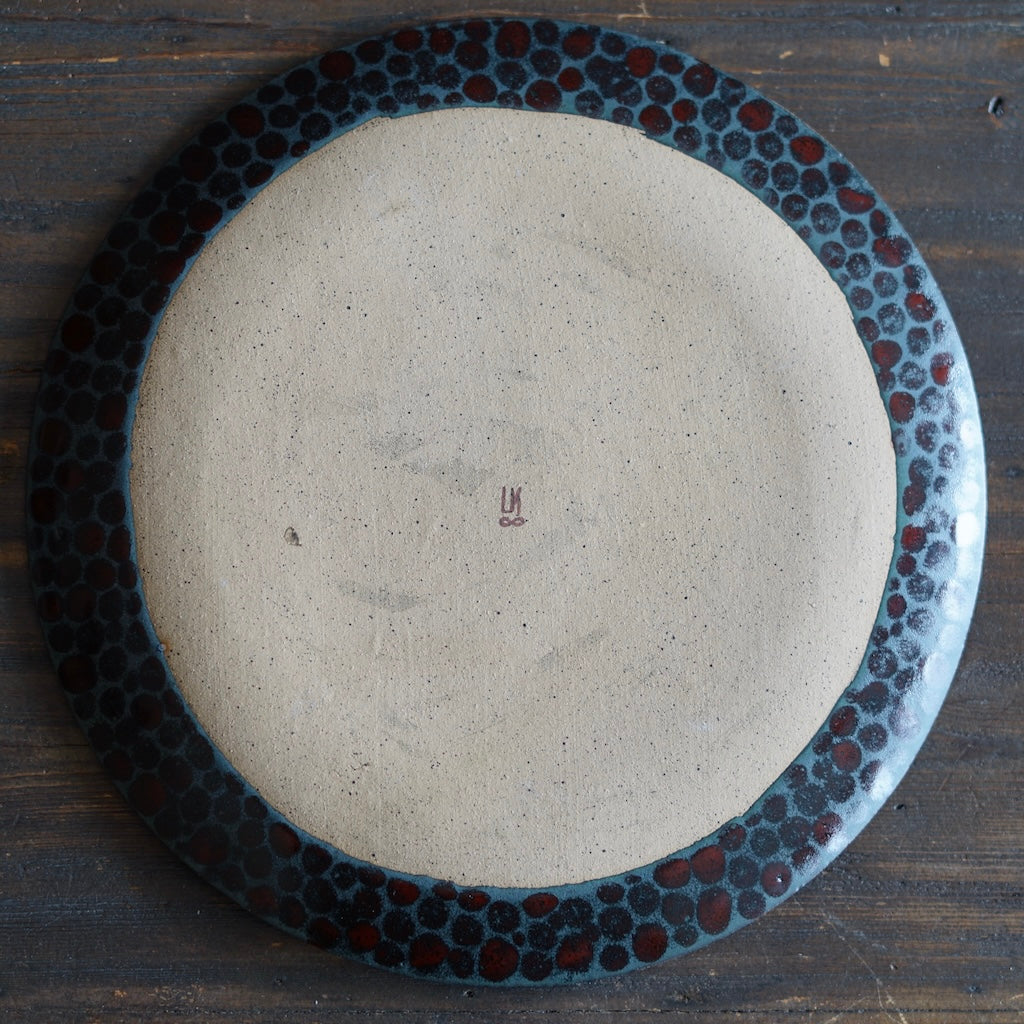 Red Dots Dinner Plate #LK875