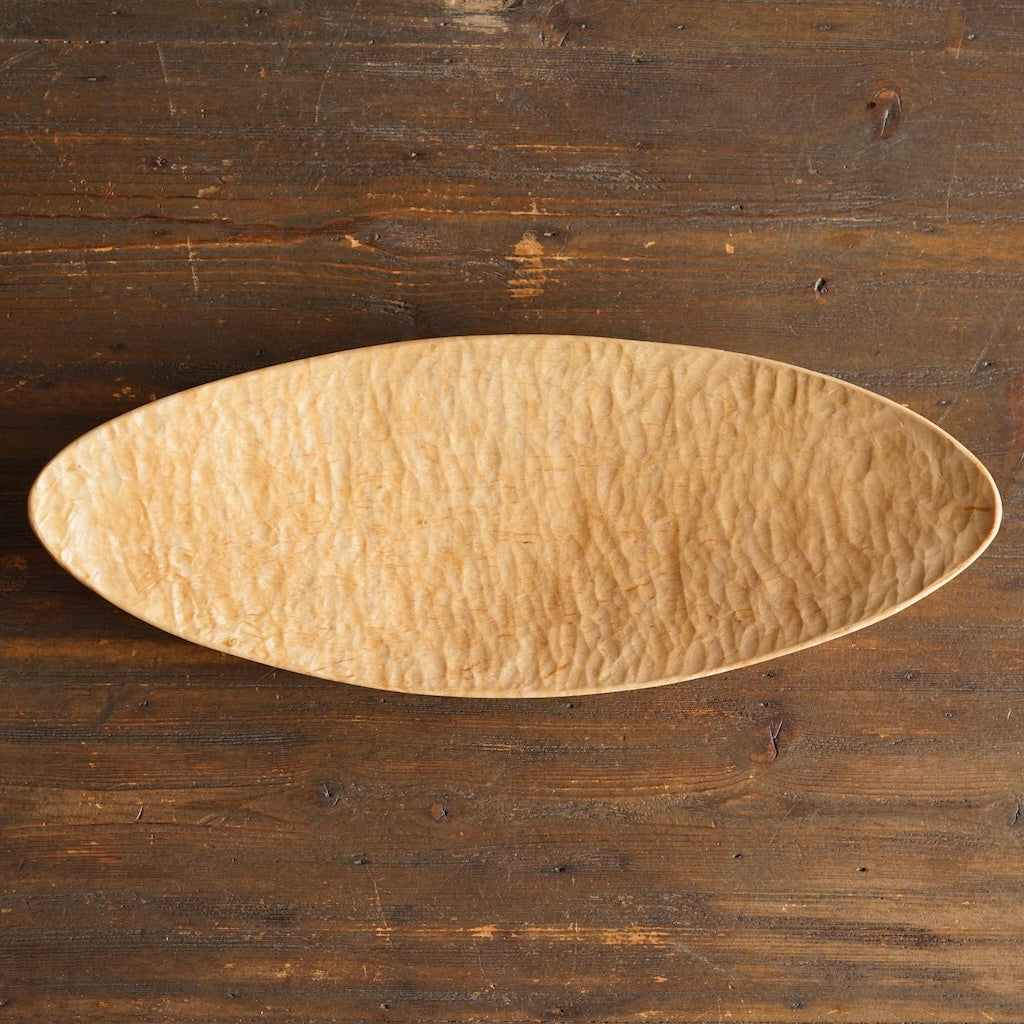 Hand Carved Oval Maple Plate #YT6