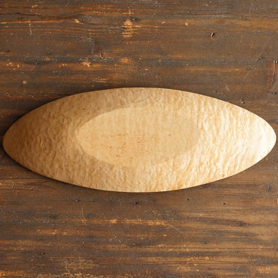 Hand Carved Oval Maple Plate #YT6