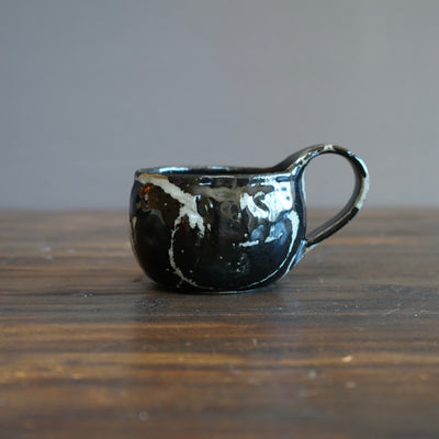 Black and White Round Mug #HT413C