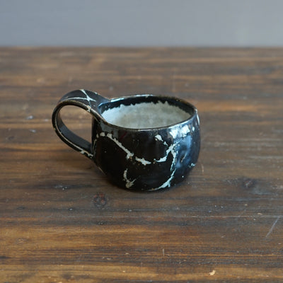 Black and White Round Mug #HT413C