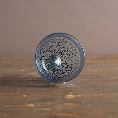 Multifaceted Blue Glass Tumbler #NS50