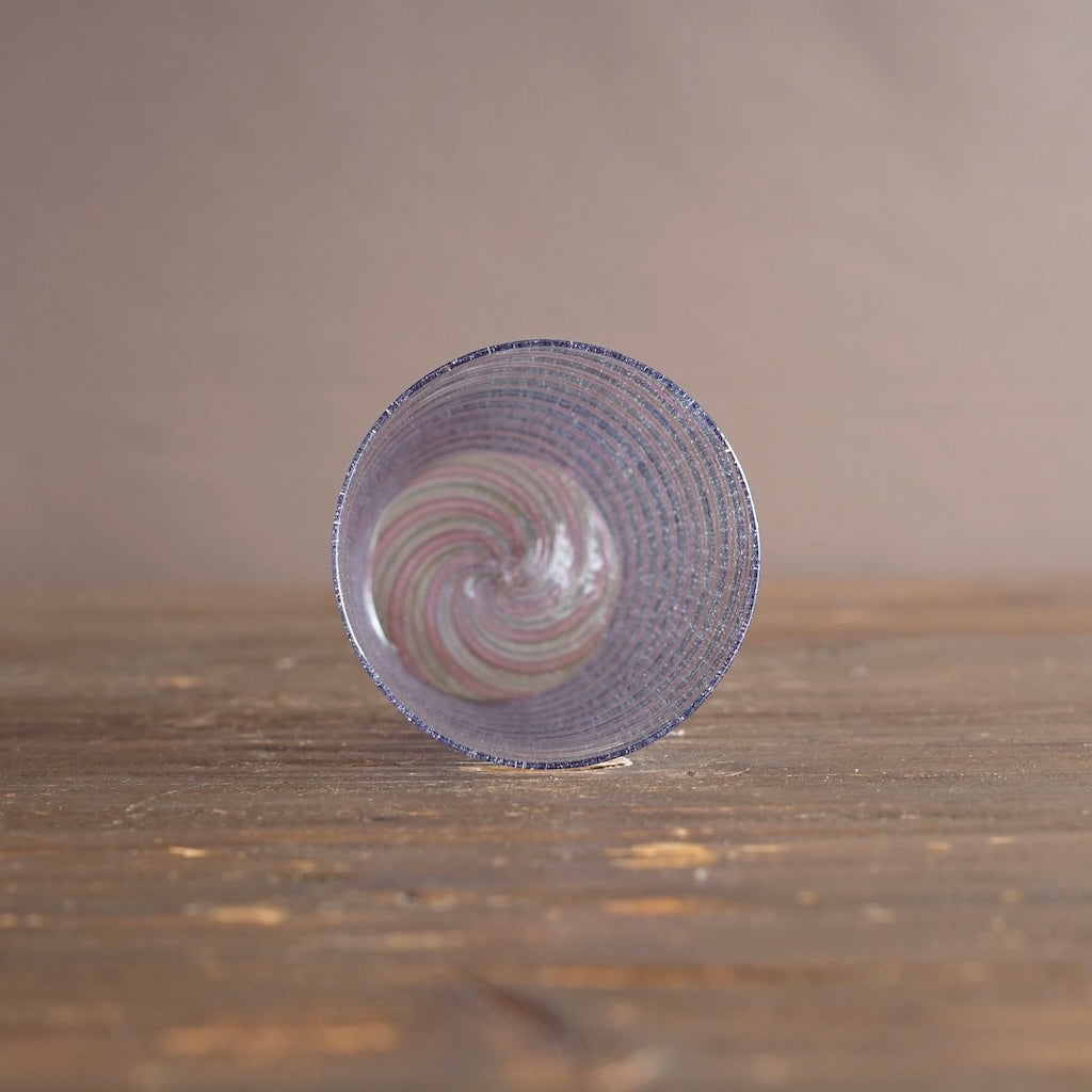 Blue Twisted Lace Glass Tumbler #NS49