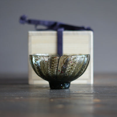 "Copper Leaf Godzilla" Tea Ceremony Bowl #U1