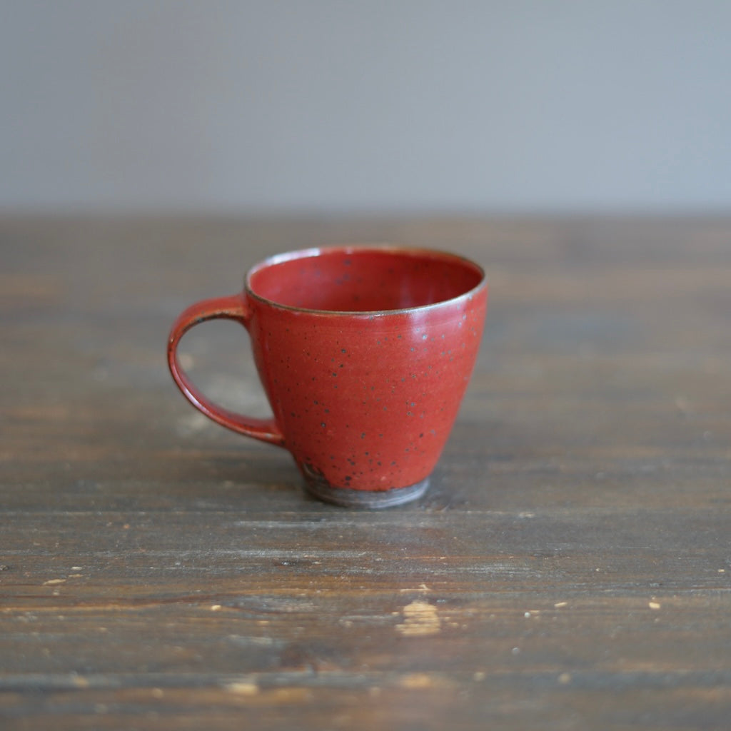 Wood Fired Red Mug Cup #SY894A
