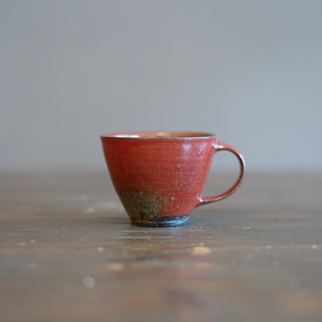 Wood Fired Red Mug Cup #SY294B