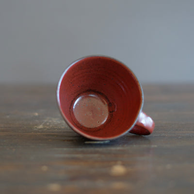 Wood Fired Red Mug Cup #SY294B
