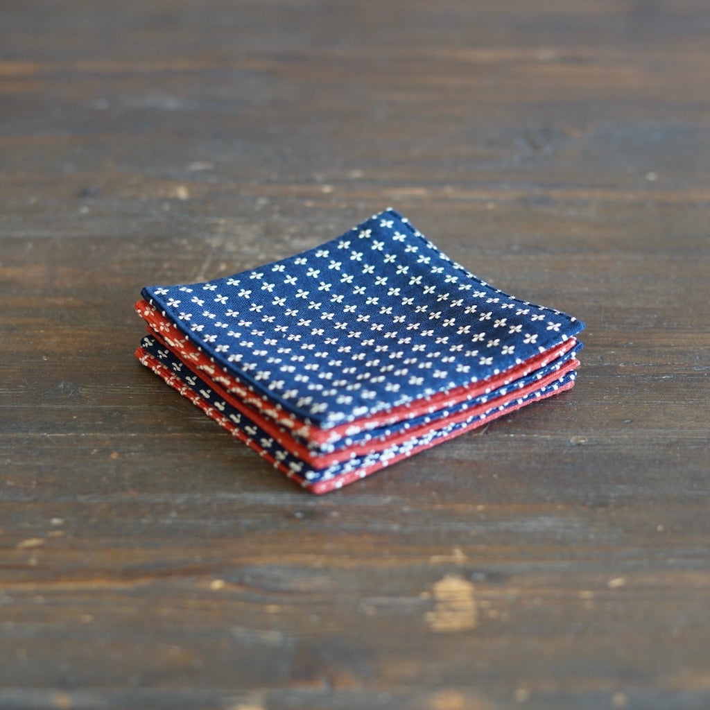 JUJISASHIKO Navy Cotton Coaster