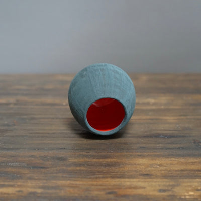 Gray / Red Mini Dino Vase #JT366H