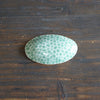 Green Dots Small Oval Plate #LK832C