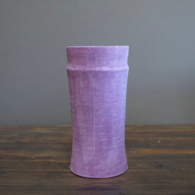 Lavender / Orange Column Vase #JT369A