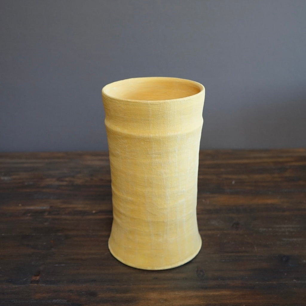 Yellow / Orange Column Vase #JT369D